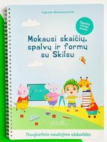 Lavinamoji knyga "Mokausi skaičių, spalvų ir formų su Skilsu" (su daugkartinio naudojimo žymekliais)