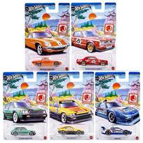 Hot Wheels Hot Japanese Imports Modeliukų rinkinys (Mazda Cosmo,Nissan Skyline,Toyota Starlet,Honda CR-X,Acura NSX)