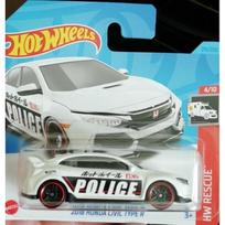 Hot Wheels Mainline Modeliukas Honda Civic Type R Police Car short card