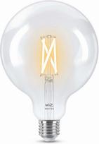 WiZ smart bulb, E27, clear glass, tunable white – shades of white light, Wi-Fi, 2700-6500 K, 806 lm, 12.5cm (929002418301)