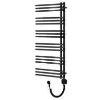Elektrinis rankšluosčių džiovintuvas POSEIDON 450x1140mm dešininis juodas matinis su tenu su laidu