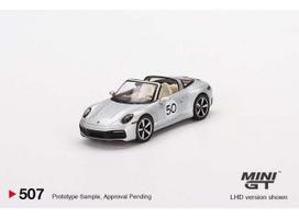 Mini GT Modeliukas 1/64 Porsche 911 Targa 4S heritage design edition GT, silver