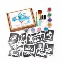 Blizgių tatuiruočių rinkinys “Vyšnia ir drakonas”