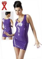 LateX Mini Dress Purple S