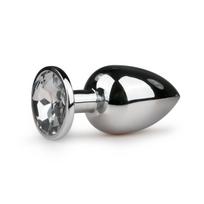 Easytoys Metal Butt Plug 126CLR Anal Jewelry Silver/Transparent