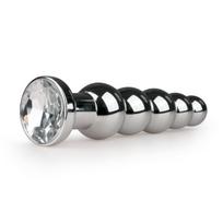 Easytoys Metal Butt Plug 150CLR Anal Jewelry Silver/Transparent