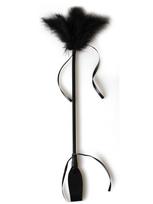 Secret Play Duster and Riding Crop Black