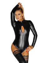 Noir Handmade F134 Powerwetlook Body with 3-way Zipper Monarch L
