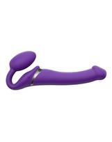 strap-on-me 3 Motors Vibrating Silicone Bendable Strap-On Purple M