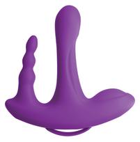Pipedream 3Some Rock N' Ride Silicone Vibrator Purple