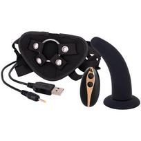 Seven Creations Vibration Dildo Strap-On Remote Control 5" Black
