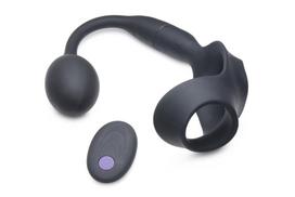 Alpha-Pro 10X P-BOMB Cock & Ball Ring with Vibrating Anal Plug
