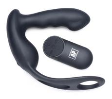 Alpha-Pro 7X P-STRAP Milker Vibrating Prostate Stim with Cock & Ball Harness