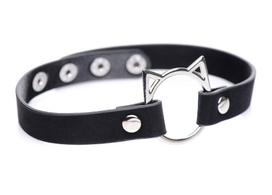 Master Series Kinky Kitty Ring Slim Choker Black
