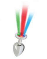 Rimba Pisa Butt Plug with LED Lights Silver