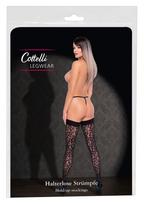 Cottelli Hold Up Stockings Leopard 2520656 Black 2-S