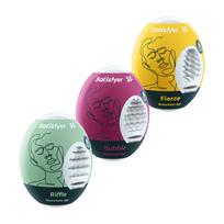 Satisfyer Masturbator Egg Set Riffle,Bubble,Fierce 3 pack