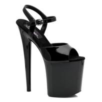 Pleaser Flamingo-809 Blk Pat/Blk 35