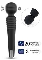 Paloqueth Deep Personal Massager for Muscle Soreness Relief with 20 Vibrations Black