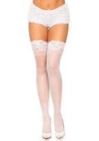 Leg Avenue Stay Up Sheer Thigh Highs 1022 White