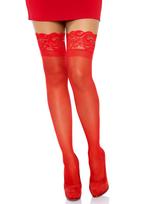 Leg Avenue Stay Up Sheer Thigh Highs 1022 Red