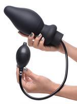 Master Series Ass-Pand Large Inflatable Silicone Anal Plug Black