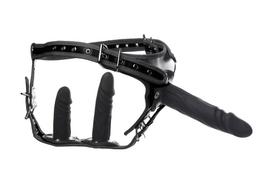 Strict Double Penetration Strap On Harness Black