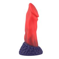 HiSmith HSD52 Realistic Silicone Dildo Suction Cup 8.6" Red-Purple