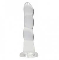 RealRock Bulbous Dildo with Suction Cup 17cm Transparent