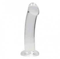 RealRock Smooth Spot Dildo with Suction Cup 17cm Transparent