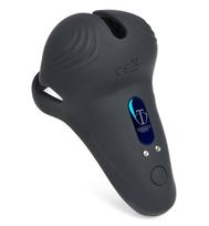 Trinity Vibes 10X Silicone Cock & Ball Ring with Taint Stim & Remote Control Black