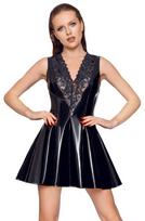 Black Level Vinyl Dress with Lace 2851547 Black S