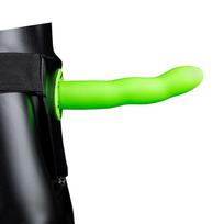 Ouch! Glow in the Dark Curved Hollow Strap-on 8" 20cm