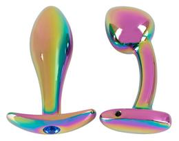 Anos Metal Butt Plug Set in Rainbow Colours