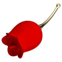 Pretty Love Rose Lover Clitoral Vibrator with Licking Stimulator Gold & Red