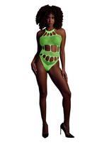 Ouch! Glow in the Dark Body with Grecian Neckline Neon Green S/M/L