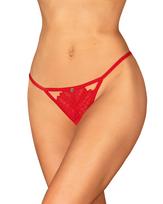 Obsessive Ingridia Crotchless Thong Red XL/XXL