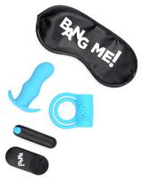 Bang! Duo Blast Kit C-Ring, Butt Plug, Bullet & Blindfold Blue
