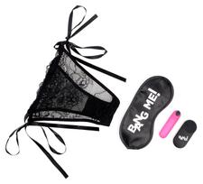 Bang! Power Panty Kit Lace Panties, Bullet & Blindfold Pink