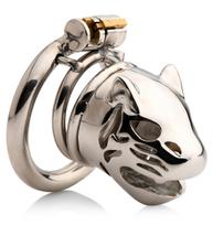 Master Series Caged Cougar Locking Chastity Cage Silver