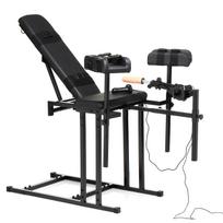 Master Series Ultimate Obedience Chair with Sex Machine Black