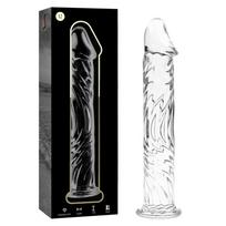 Ibiza Nebula Model 12 Dildo Borosilicate Glass 17x3.5cm Clear