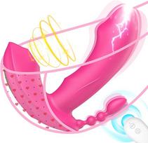Paloqueth Wearable Panty 3-in-1 G-Spot & Suction Vibrator with Remote Control Pink