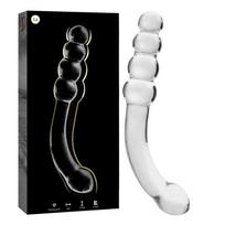 Ibiza Nebula Model 14 Dildo Borosilicate Glass 18.5x3cm Clear