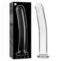 Ibiza Nebula Model 17 Dildo Borosilicate Glass 18.5x3cm Clear