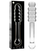 Ibiza Nebula Model 20 Dildo Borosilicate Glass 20.5x3cm Clear