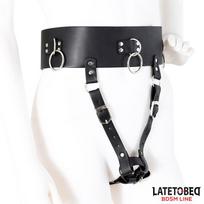 LateToBed BDSM Line Adjustable Female Chastity Belt Black