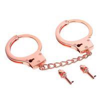 LateToBed BDSM Line Cuffs with Skull Keys Rose Gold