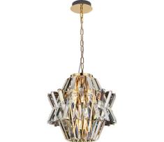 Krištolinis sietynas ant grandinės CROWN 4xE14/40W/230V auksas