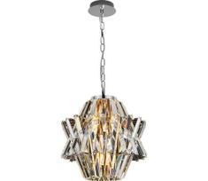 Krištolinis sietynas ant grandinės CROWN 4xE14/40W/230V chromas
